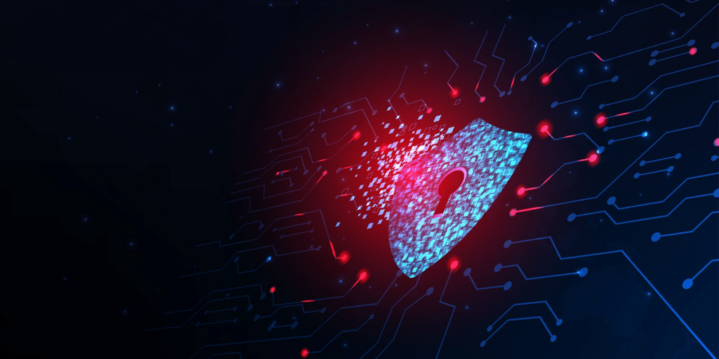 A featured image showing shattering glass illustrates how most common cyberattacks happen and their impact on business