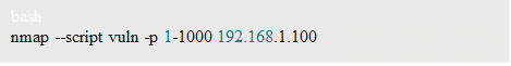 top 1000 port scan with vulnerability scripts